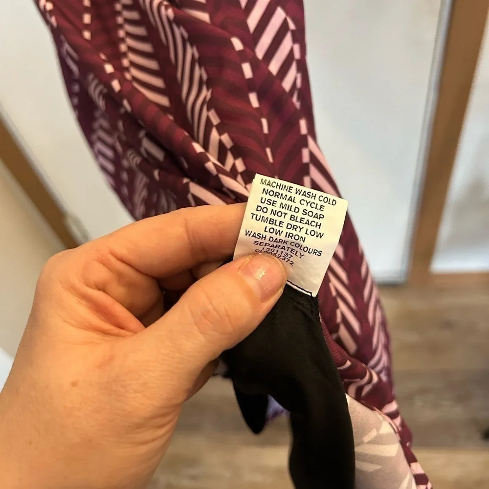 NWOT eShakti Herringbone print crepe hoodie blouson